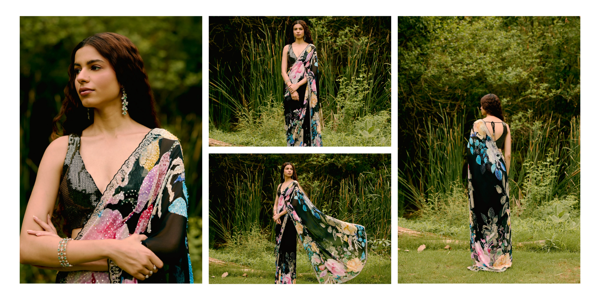 Black Sequin Georgette Saree: Why It's the Safest Festive Bet