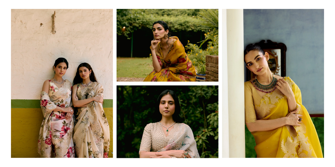 How to Choose the Right Jewellery for an Organza Saree (By Occasion & Embroidery)
