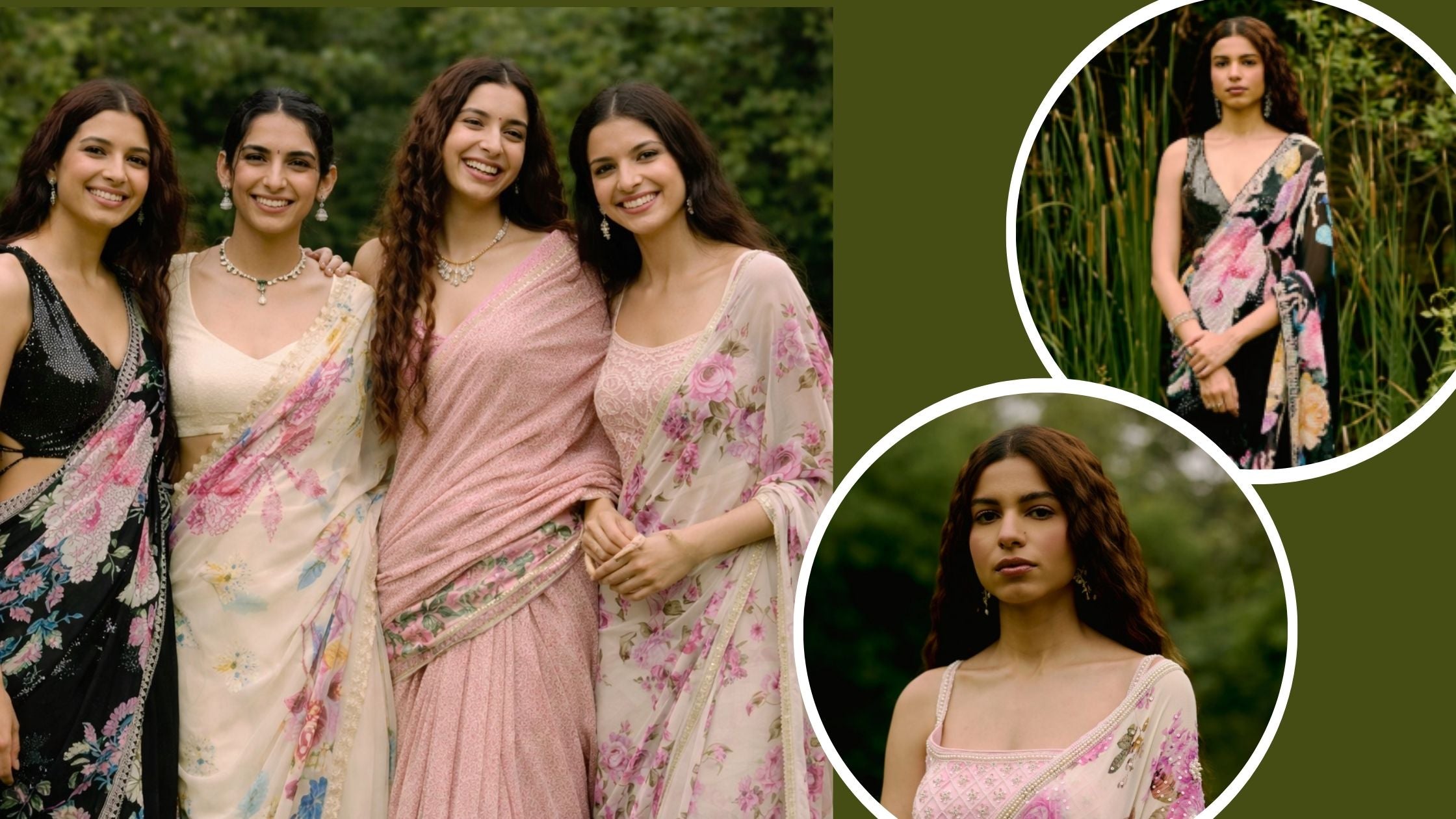 Printed Georgette Sarees Give You Light Drape and Strong Color