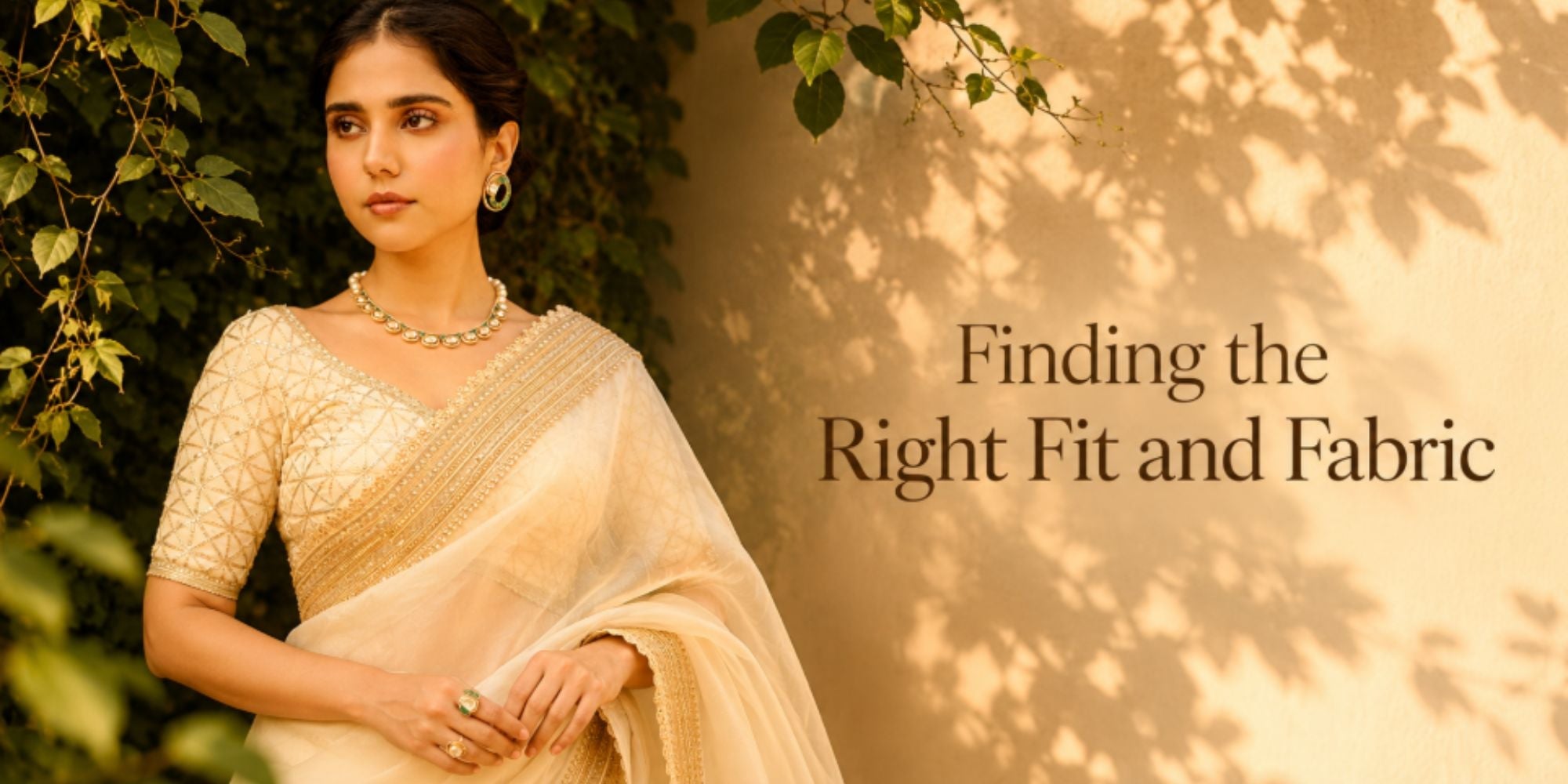 Georgette, tissue, crepe, or organza - which saree is right for you? Explore Mehr by Annu's guide to finding your perfect fabric and fit.