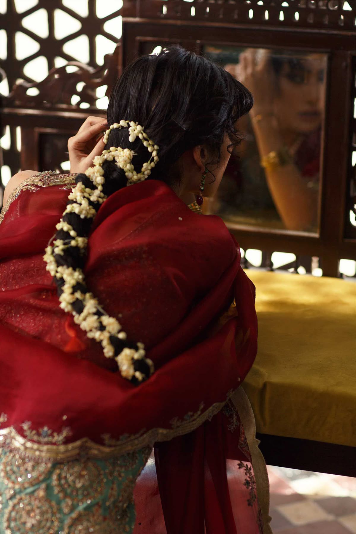 woman in traditional Indian bridal attire